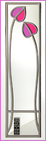 Mackintosh Mirror - Two Buds, Mauve